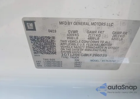 2019 GMC Sierra 2500Hd Slt from USA, damaged, VIN 1GT12REG8KF266035